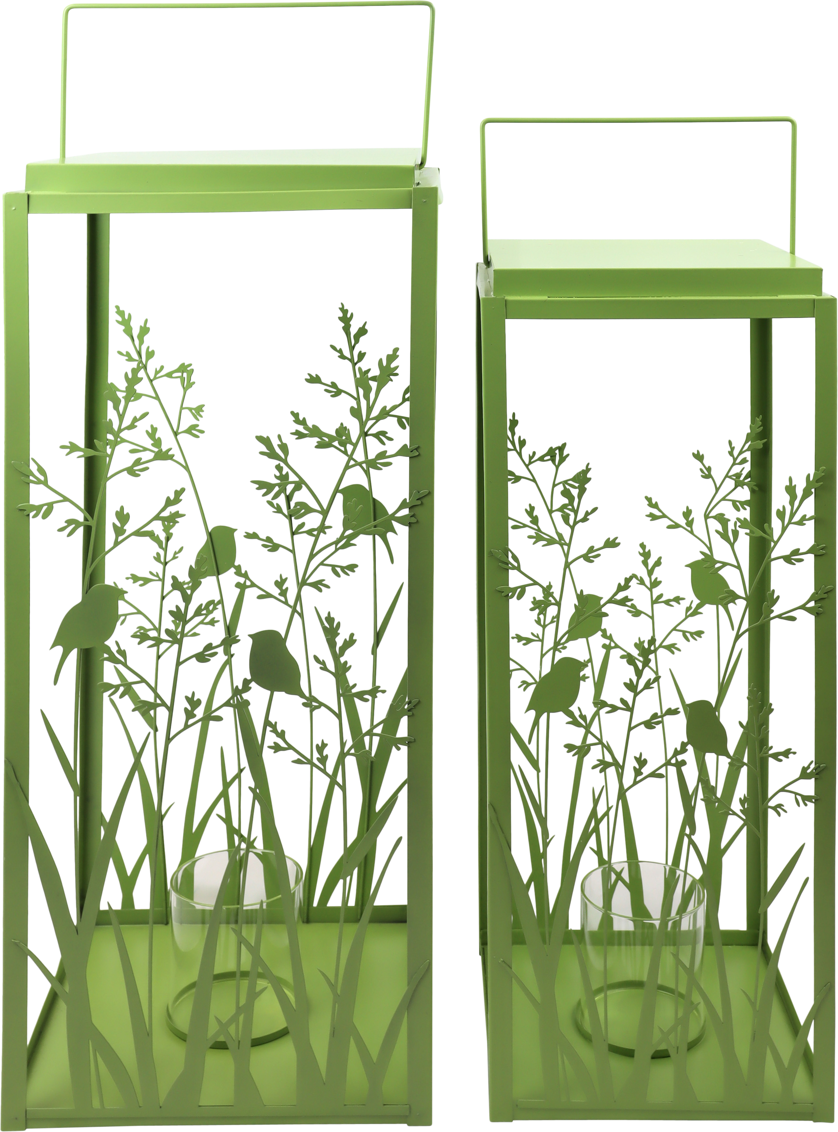 6954 LANTERNS LEAVE&LUMEN S/2