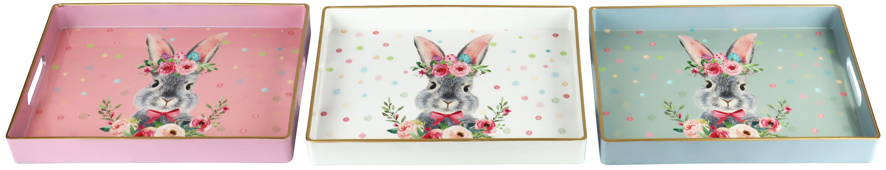 7027 TABLETTES FLORAL RABBIT  3P