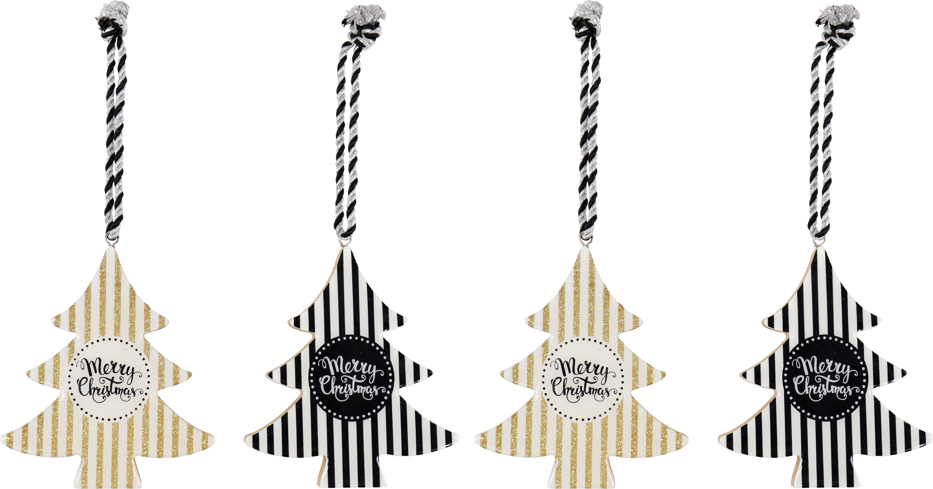 7037 WOODEN PENDANTS BÄUME  S/4