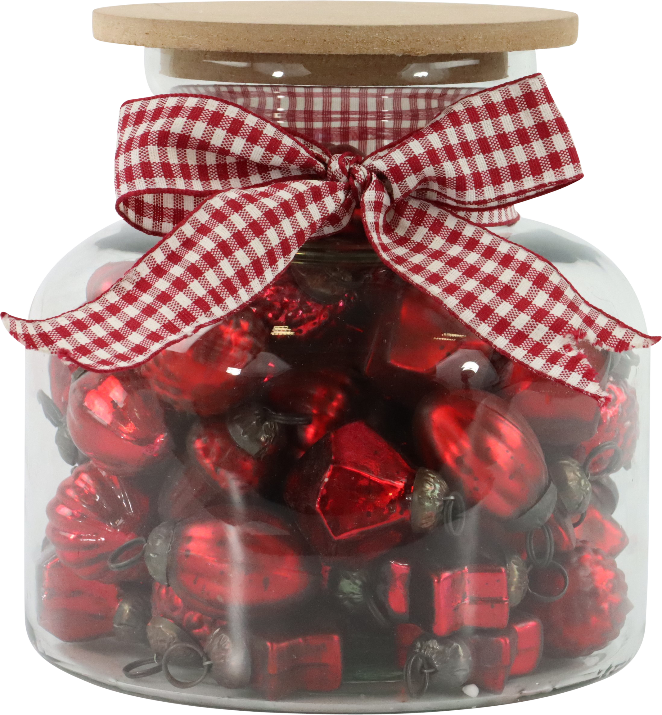 7268 PORTE-BIJOUX EN VERRE ROUGE  61P