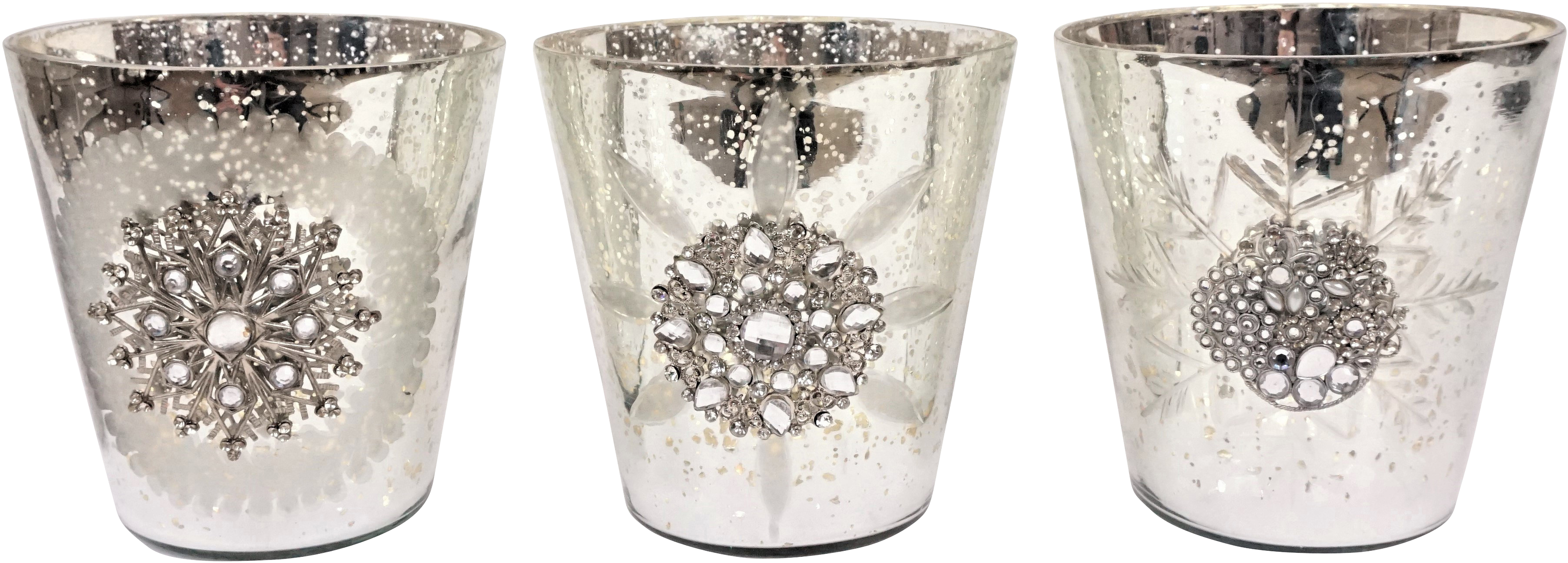 7304 WINDLIGHT ICE CRYSTALL  S/3