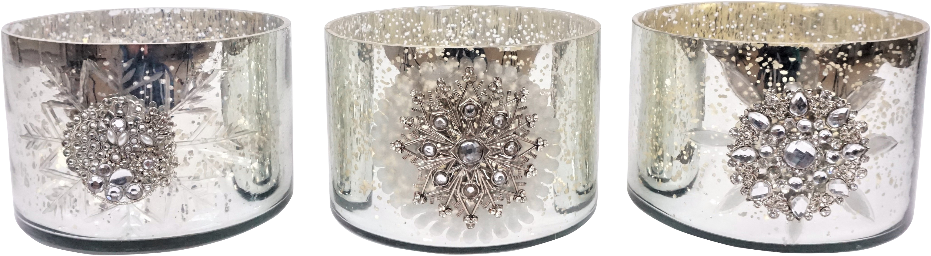 7306 WINDLIGHT ICE CRYSTALL  S/3