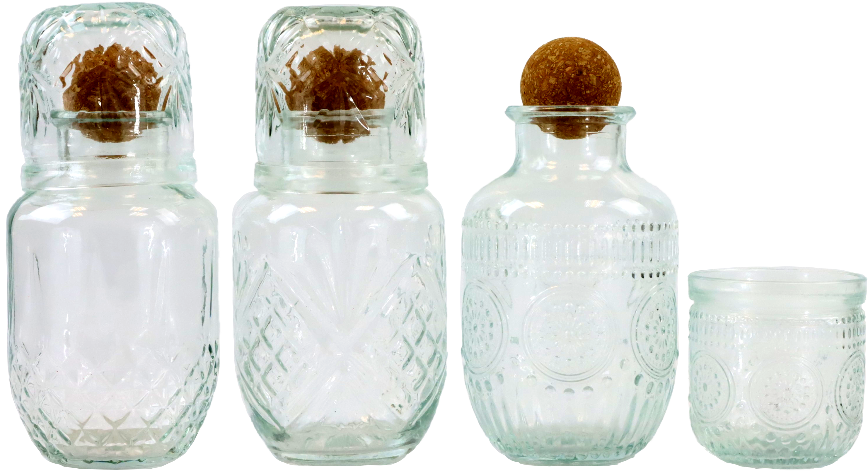 7812 CARAFASDECRISTAL CASA RUSTICA  S/3