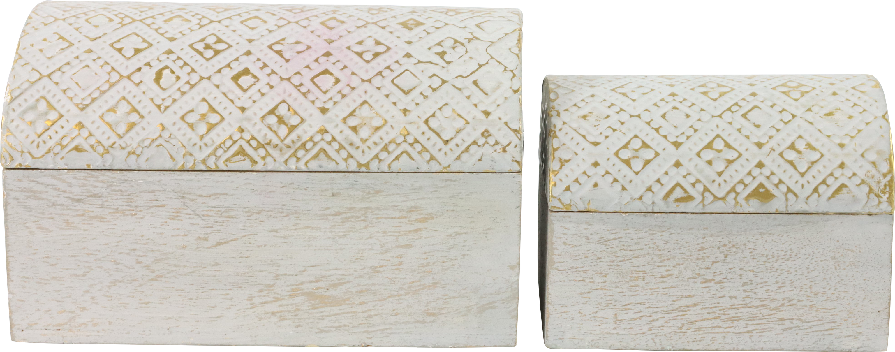 7887 COFFRE EN BOIS PASTEL PARTY  2P