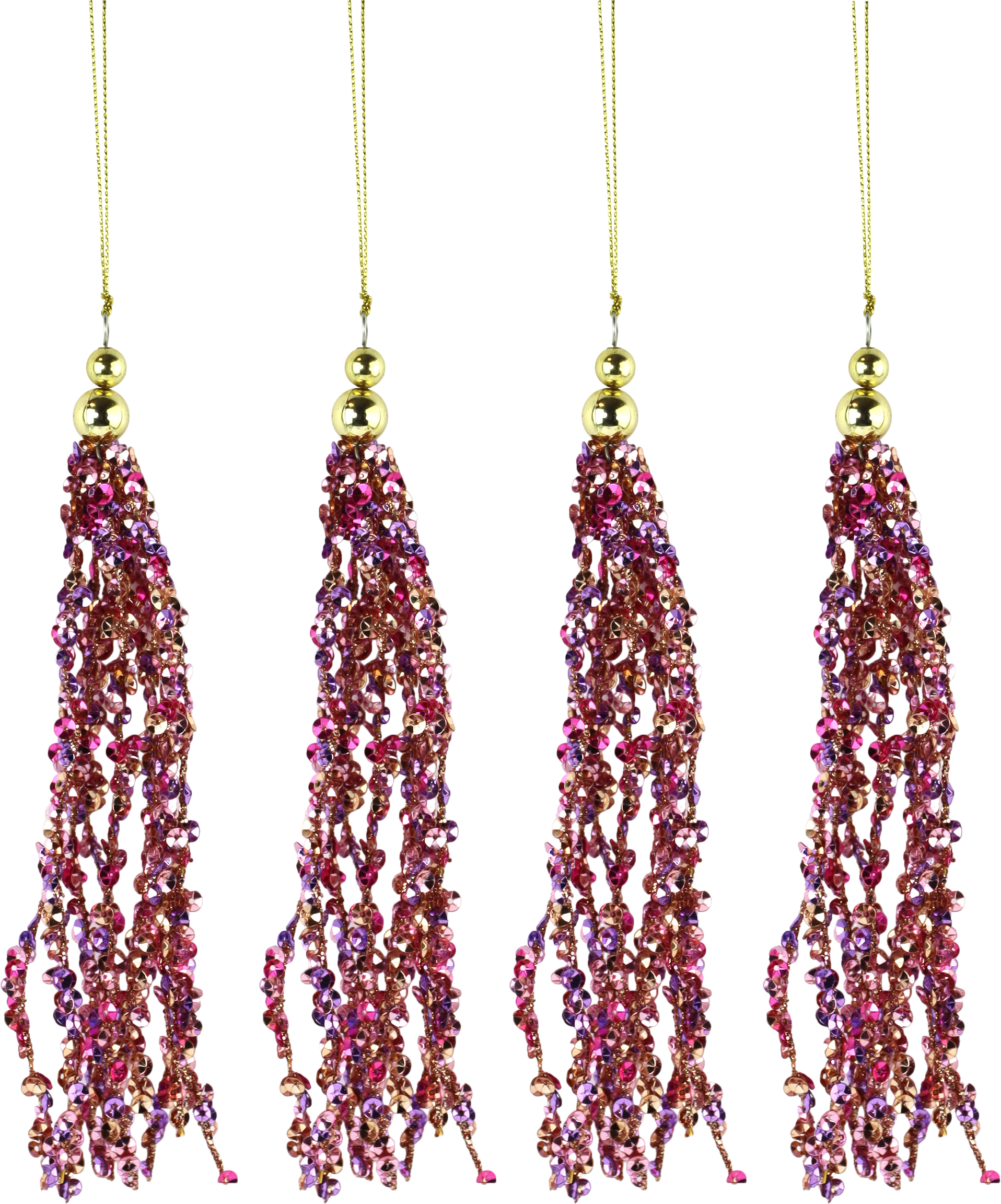 7897 KRISTALLQUASTEN TWINKLE DROPS  S/4