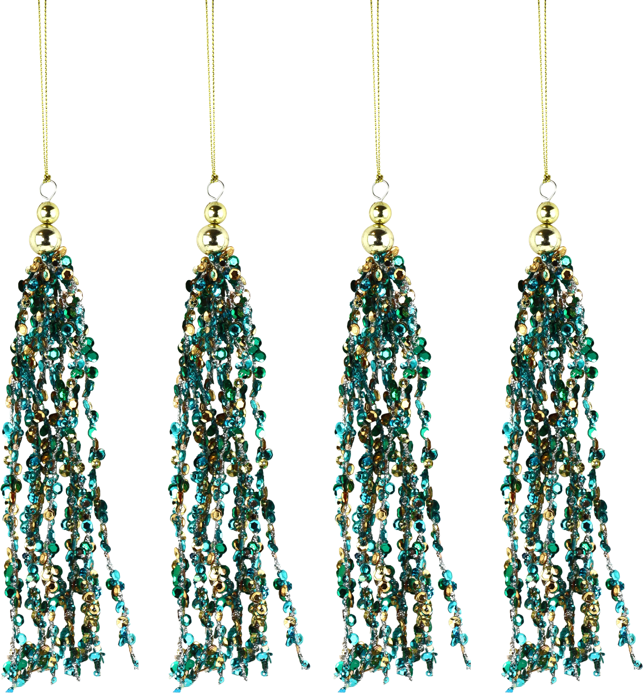 7900 KRISTALLQUASTEN TWINKLE DROPS  S/4