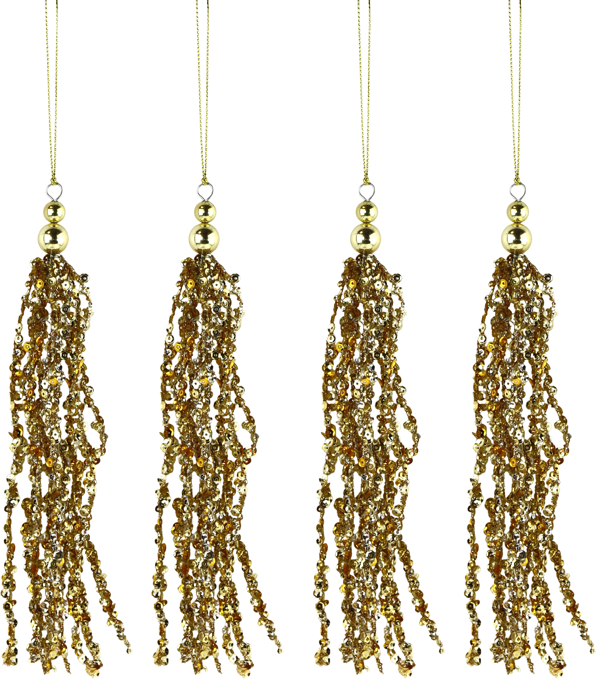 7909 KRISTALLQUASTEN TWINKLE DROPS  S/4