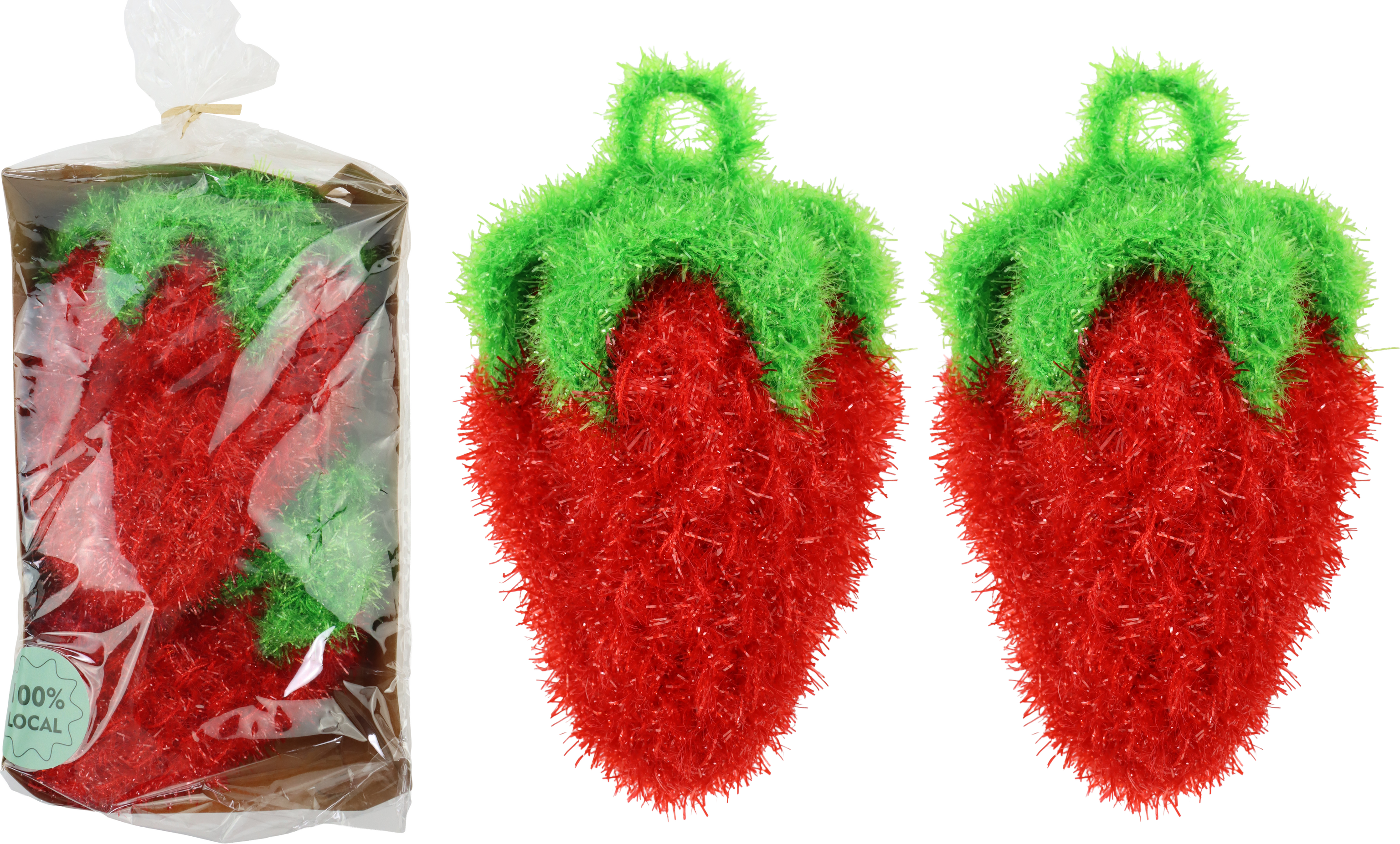 8041 SPONGE-SET STRAWBERRY  S/2