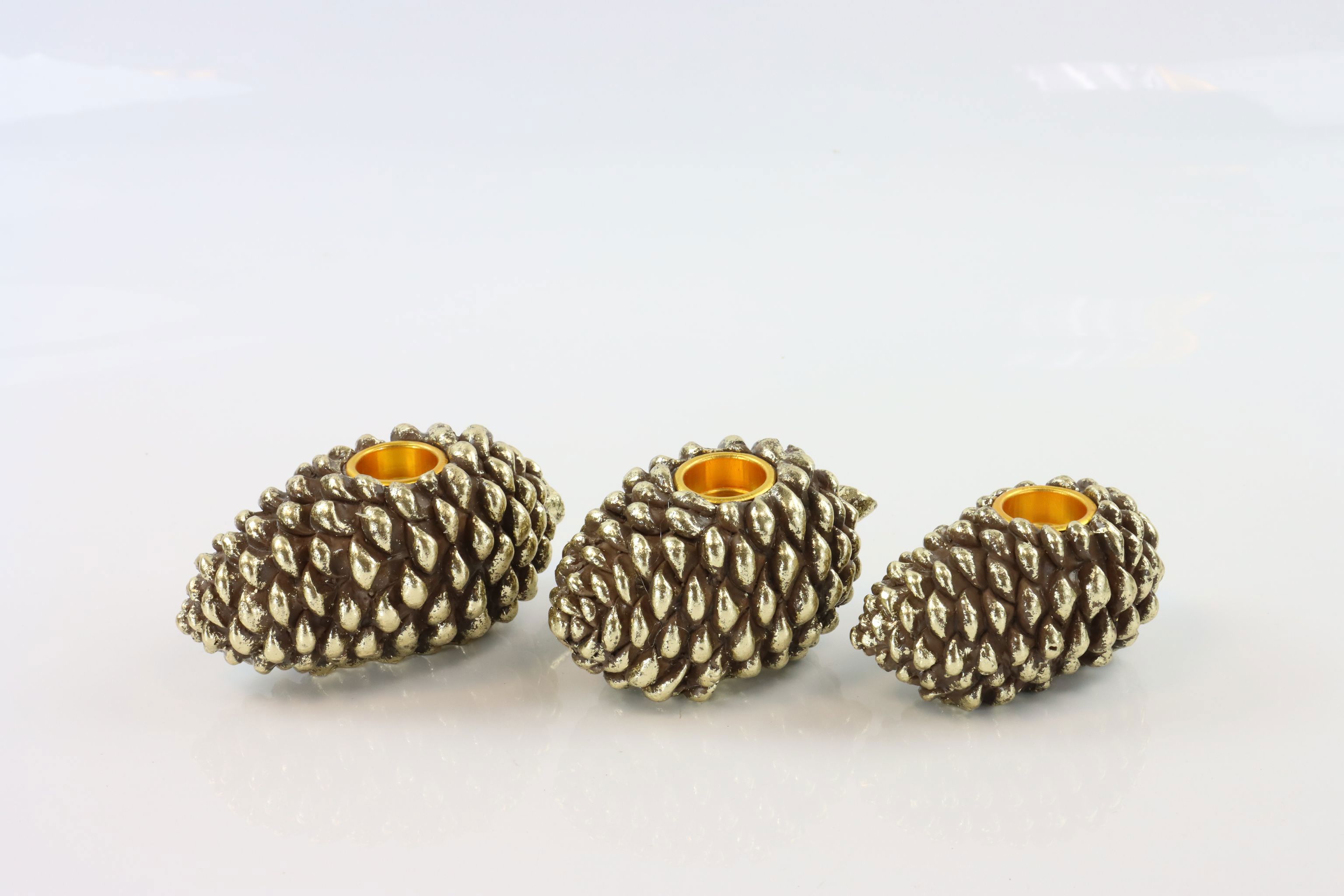 8050 KERZENLEUCHTER COZY CONES  S/3