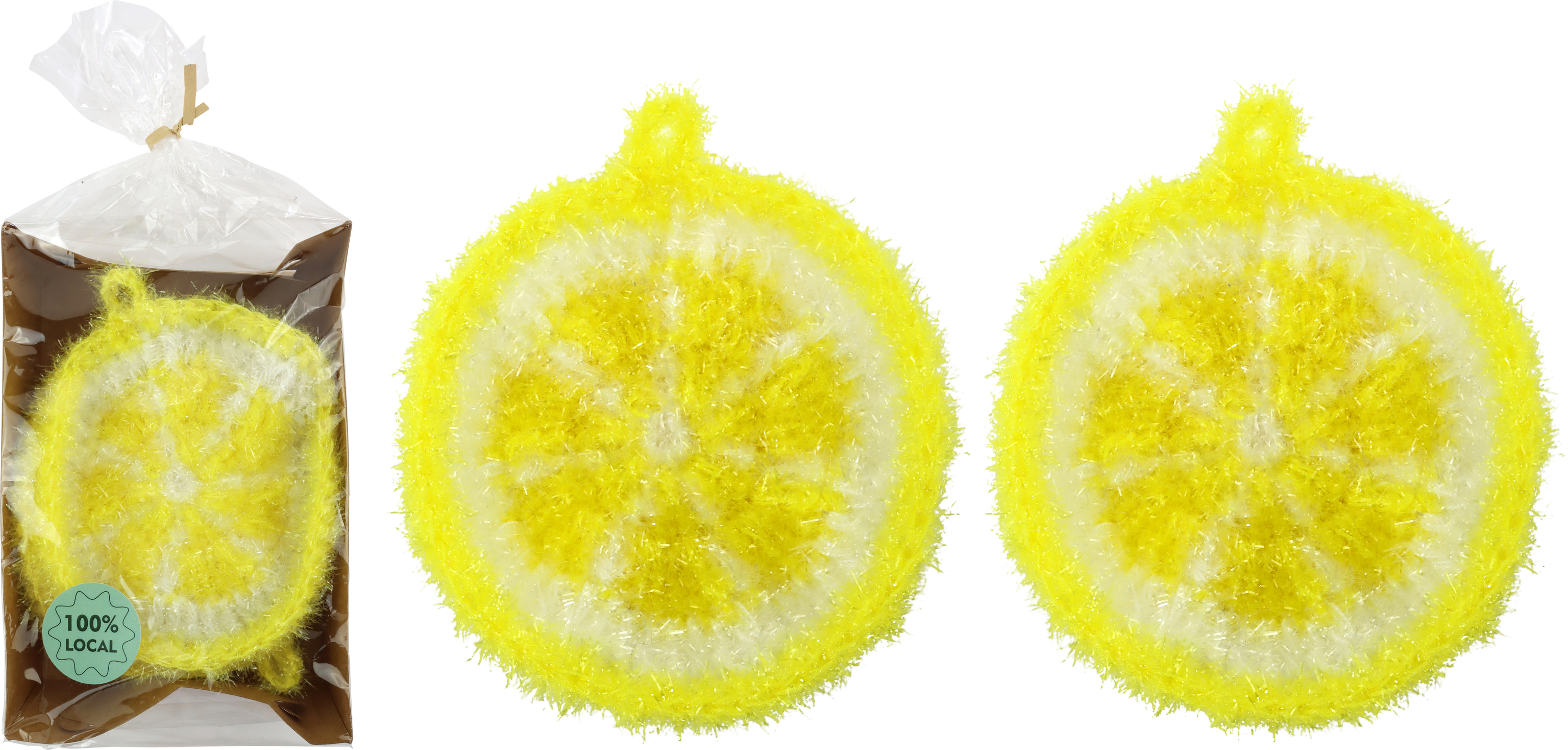 8067 SPONGE-SET LEMON  S/2