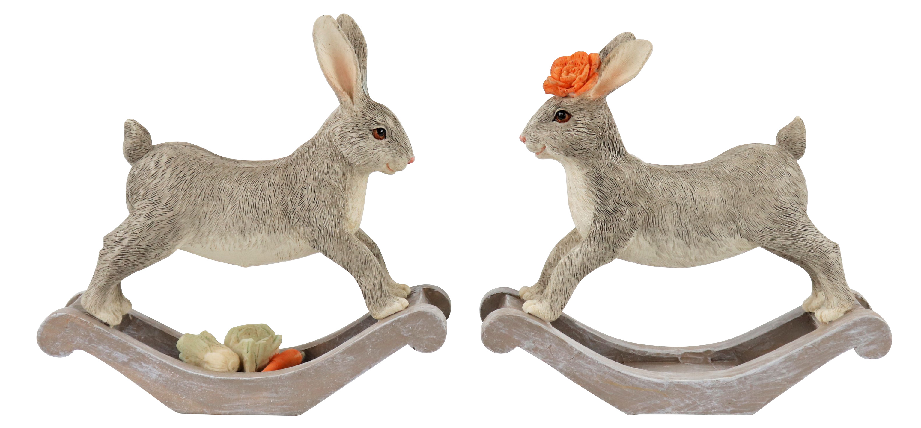 8414 RABBITCOUPLE NOSTALGIE EASTER  S/2