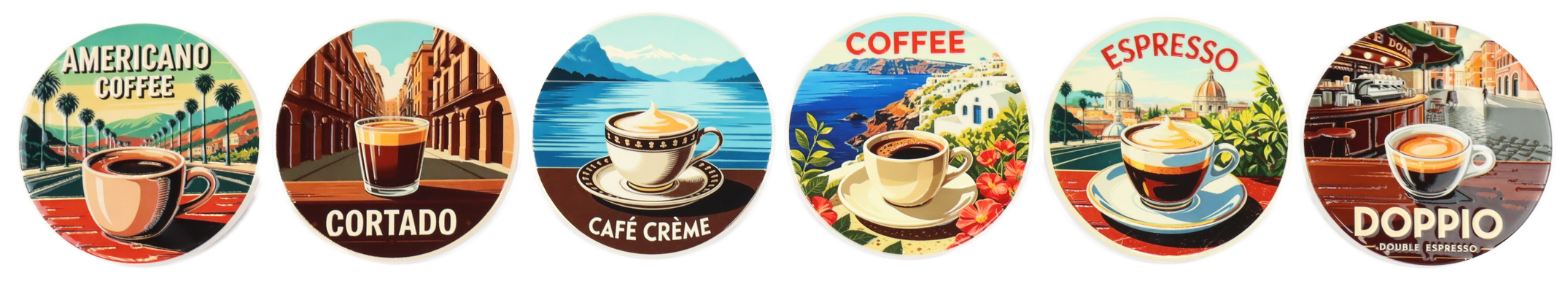 8527 COASTER CAFFÉ ITALIANO  S/6