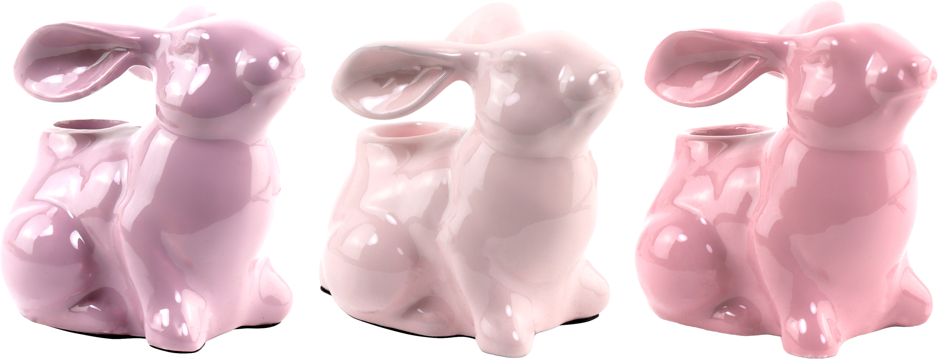 8592 CANDLESTICK ROSY RABBITS  S/3