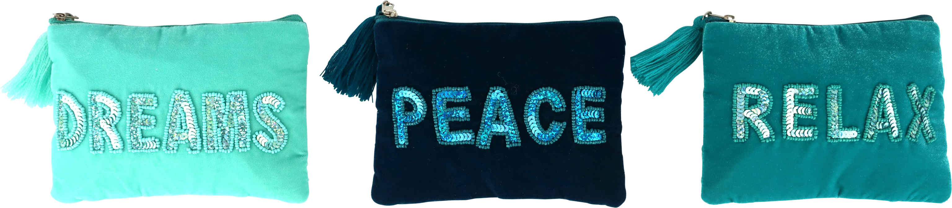 8614 POUCHES POETIC POUCHES  S/3