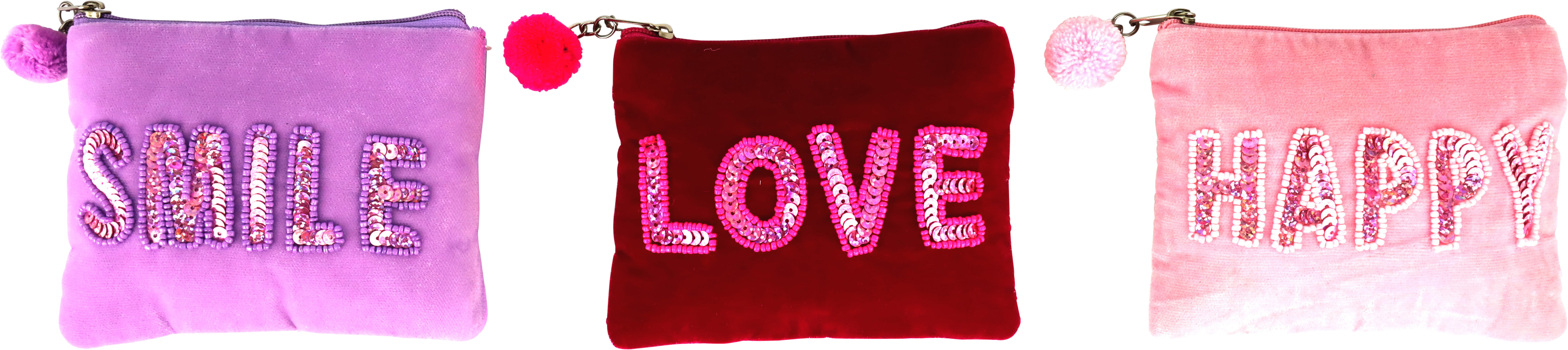 8664 POUCHES POETIC POUCHES  S/3