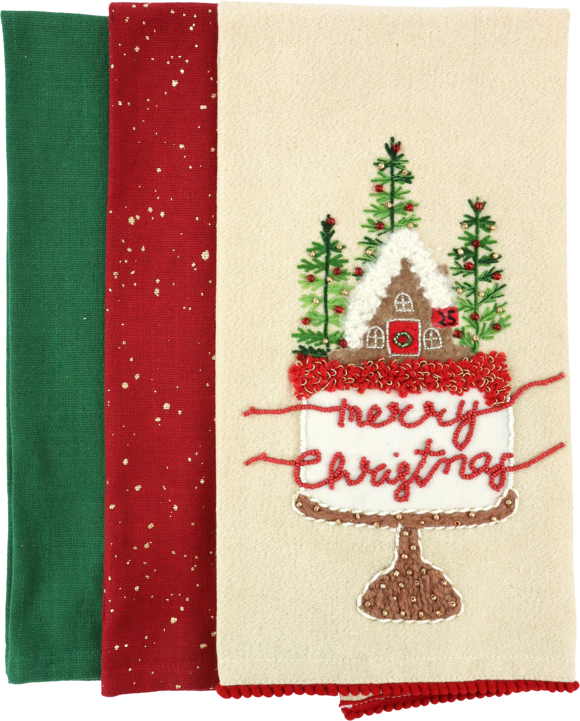 8763 KÜCHENTÜCHER MERRY CHRISTMAS  S/3