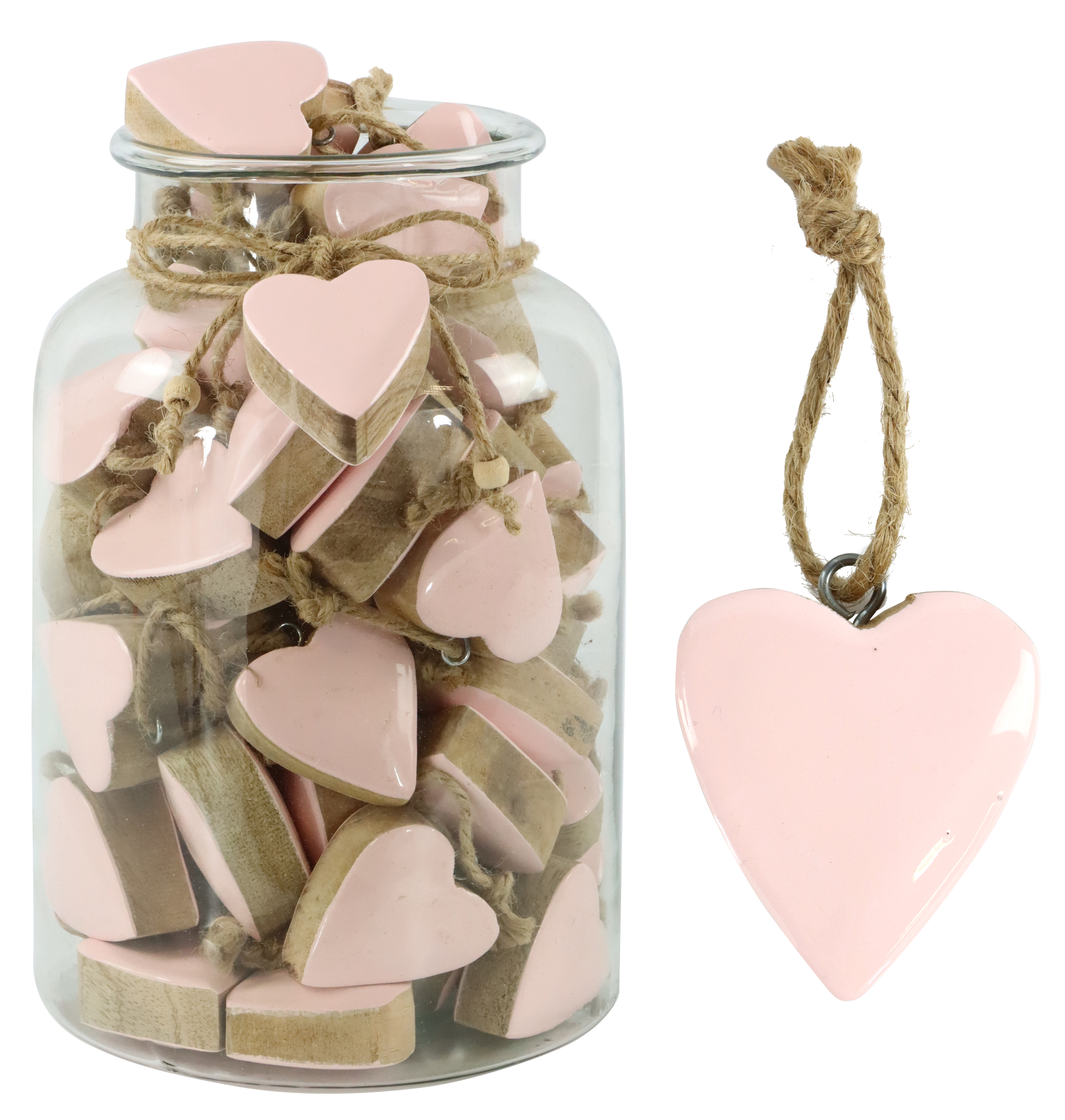 8866 VERRE PENDENTIF COEUR ROSÉ  61P