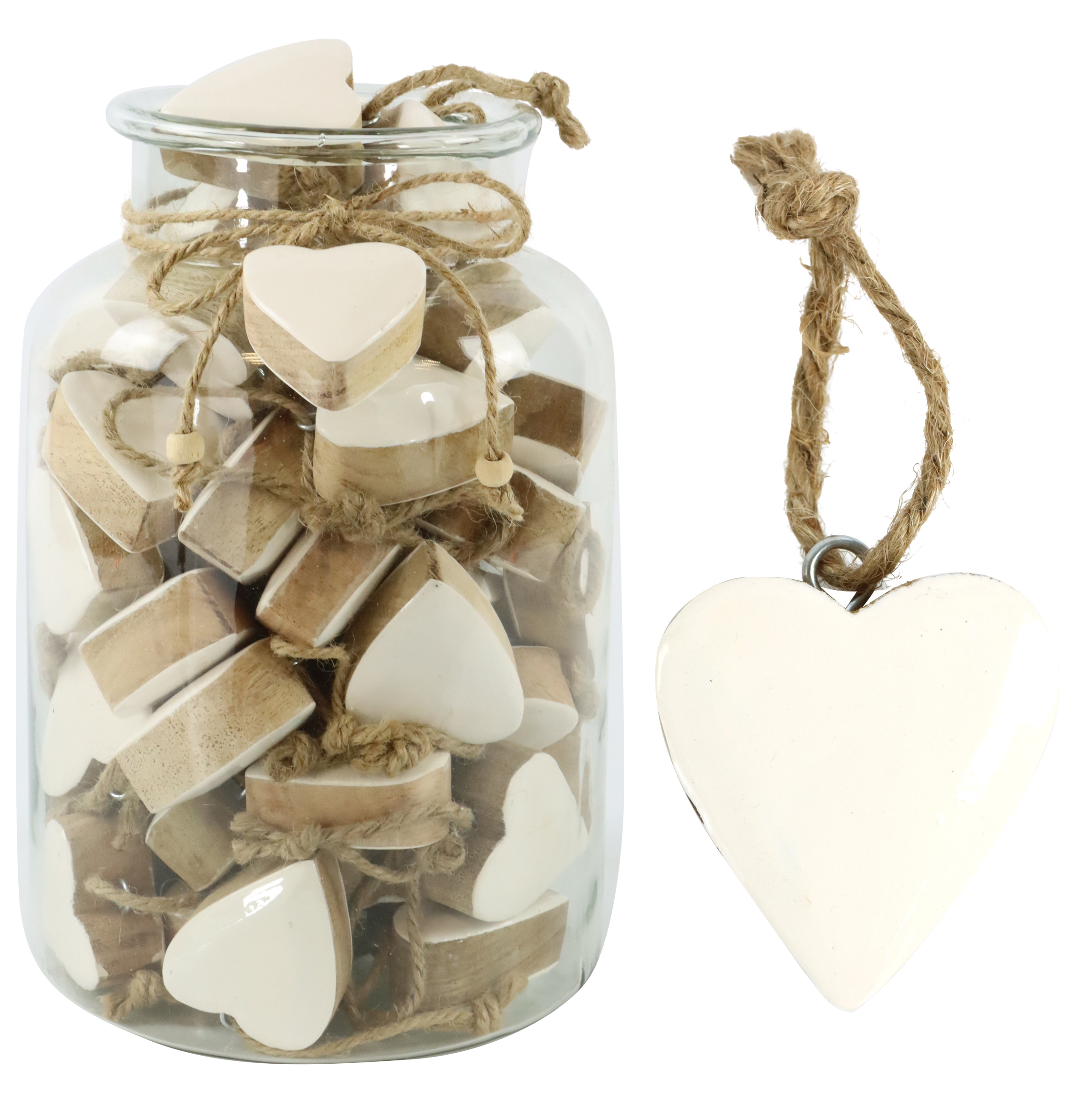 8867 VERRE PENDENTIF COEUR WEISS  61P