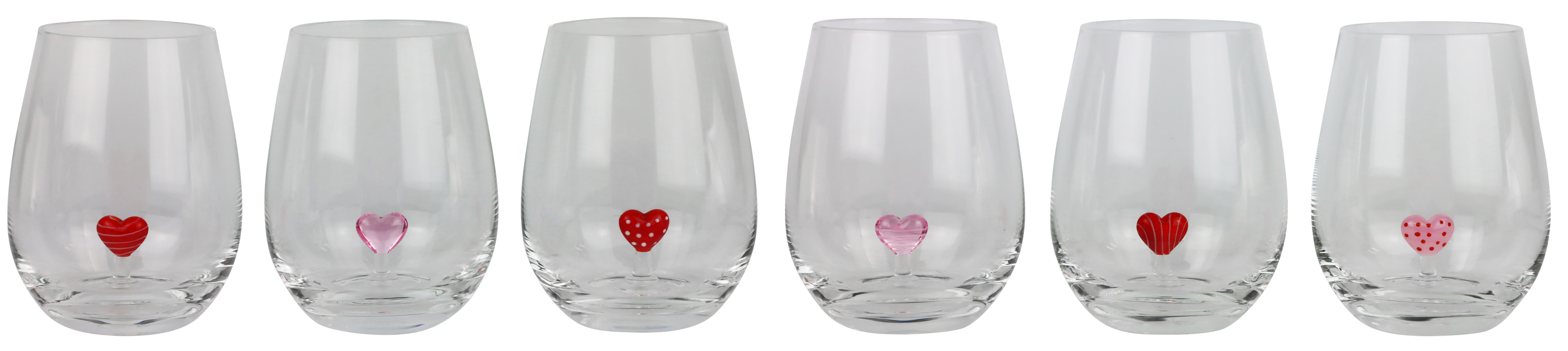 8956 VERRE HEARTS  6P