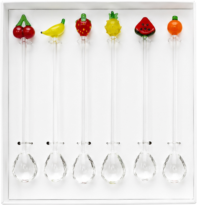 8974 GLASLÖFFEL FRUITY FRUITS  S/6
