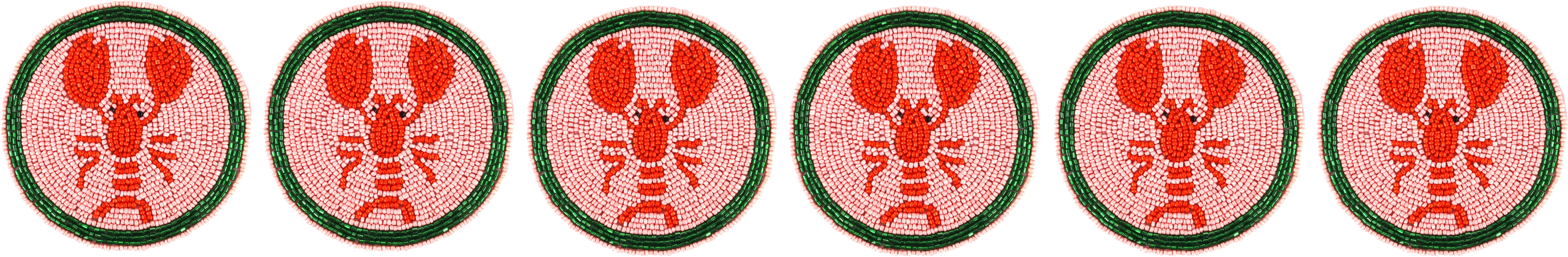 9065 DESSOUS DE VERRE EN PERLES 6P