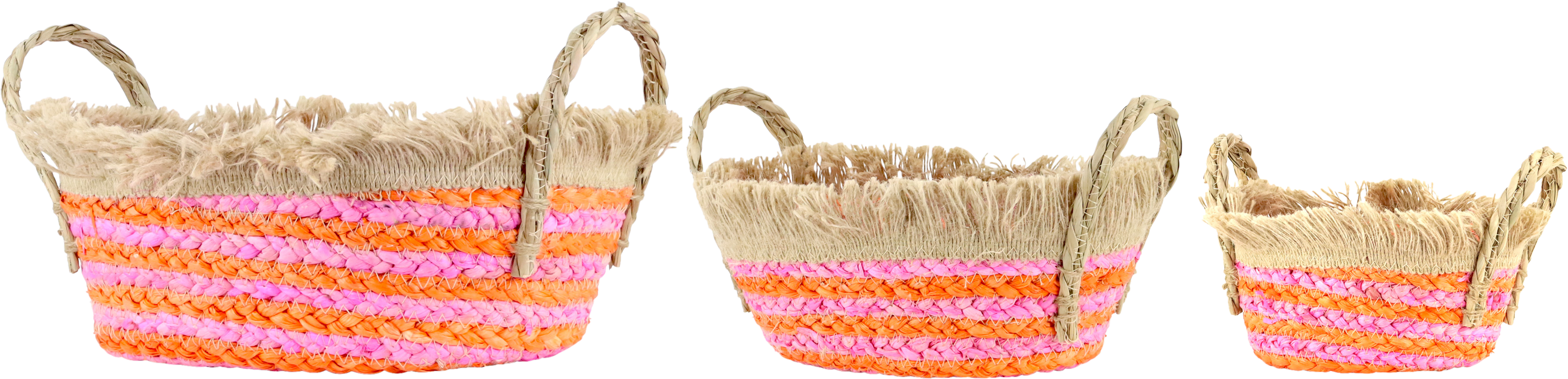 9123 PANIERS OVALES ZAHARA STRIPES  3P