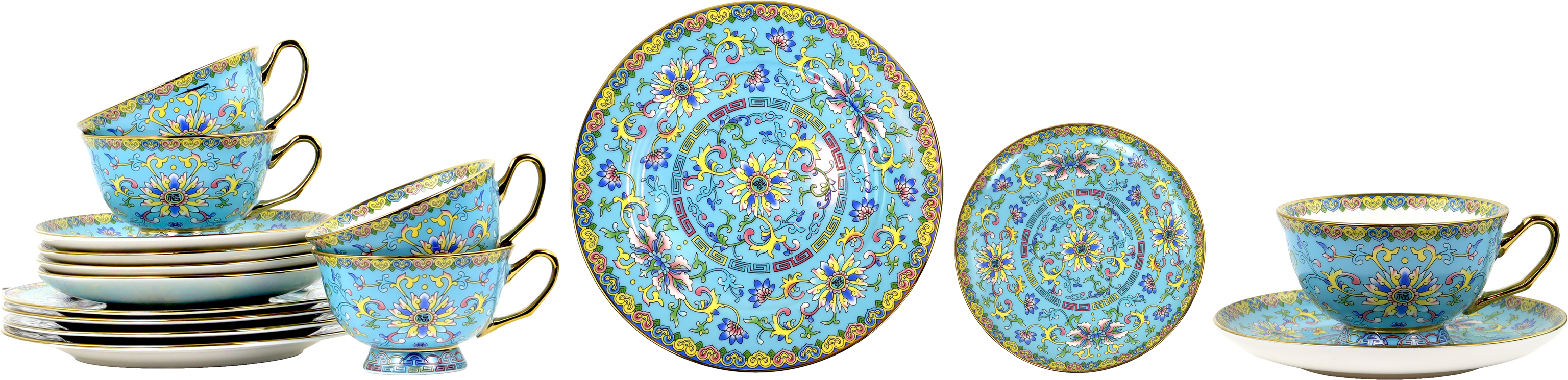 9224 SERVICE CHINESE FLOWERS  S/12