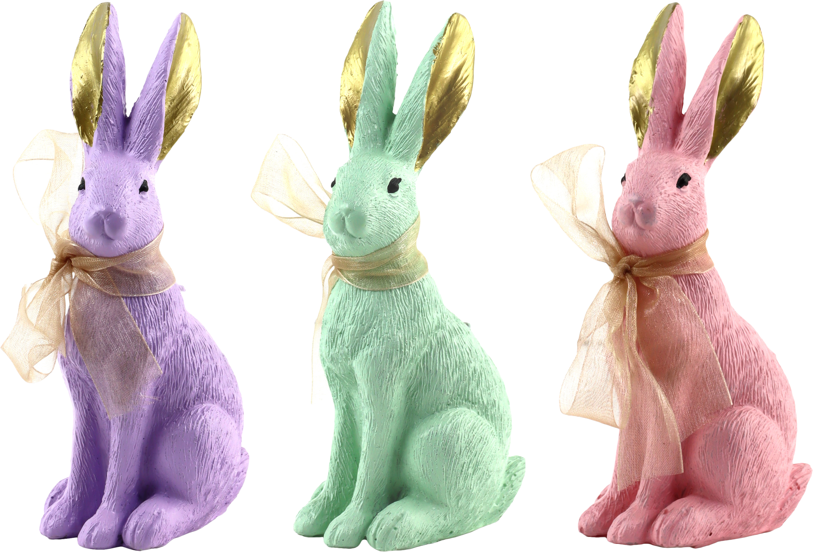 9316 RABBITS PASTEL BUNNIES  S/3