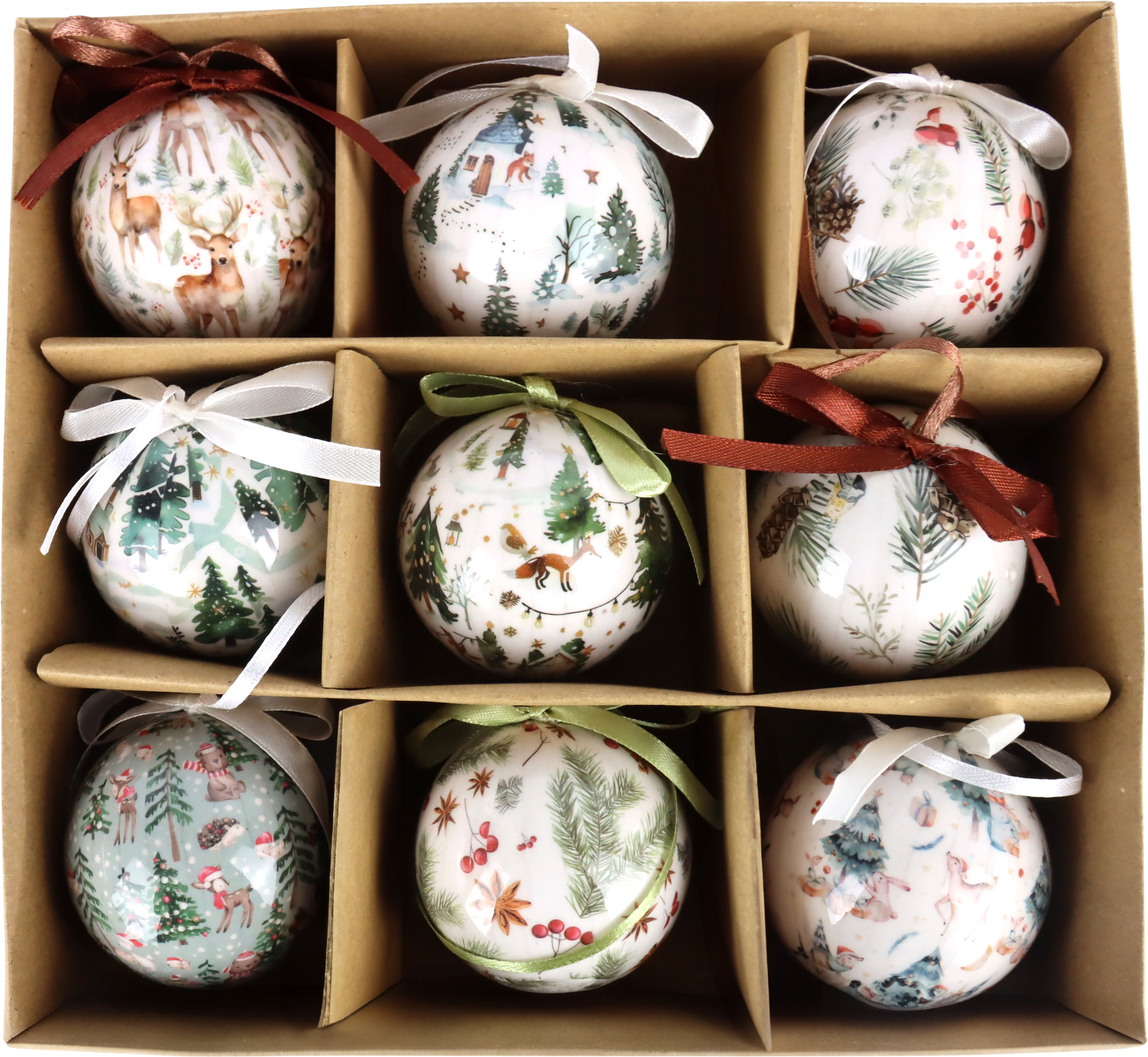 9539 KUGELN WOODLAND CHRISTMAS  S/9