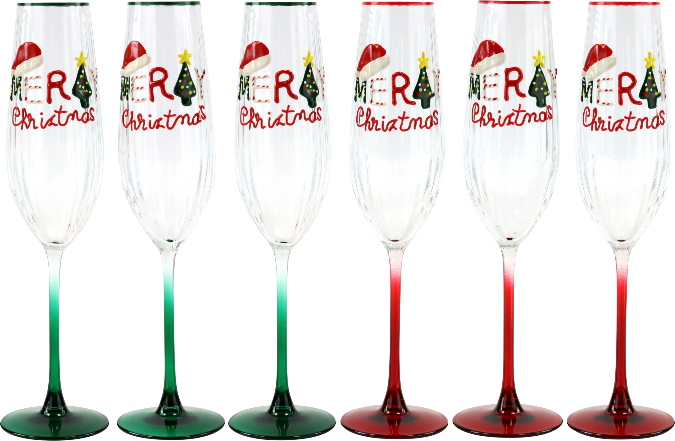 9615 SEKTGLÄSER MERRY CHRISTMAS  S/6