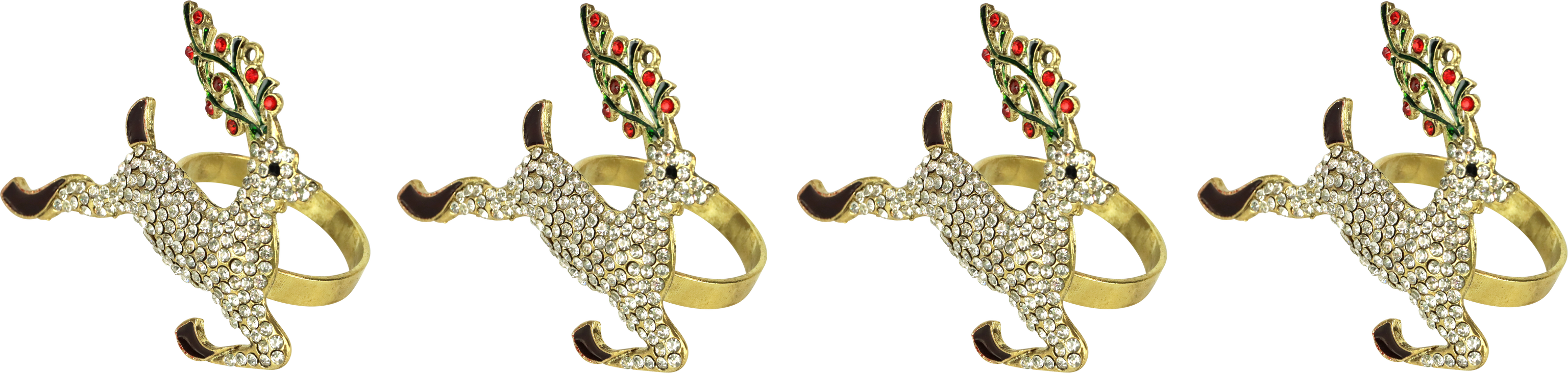 9721 NAPKIN RINGS DEER  S/4