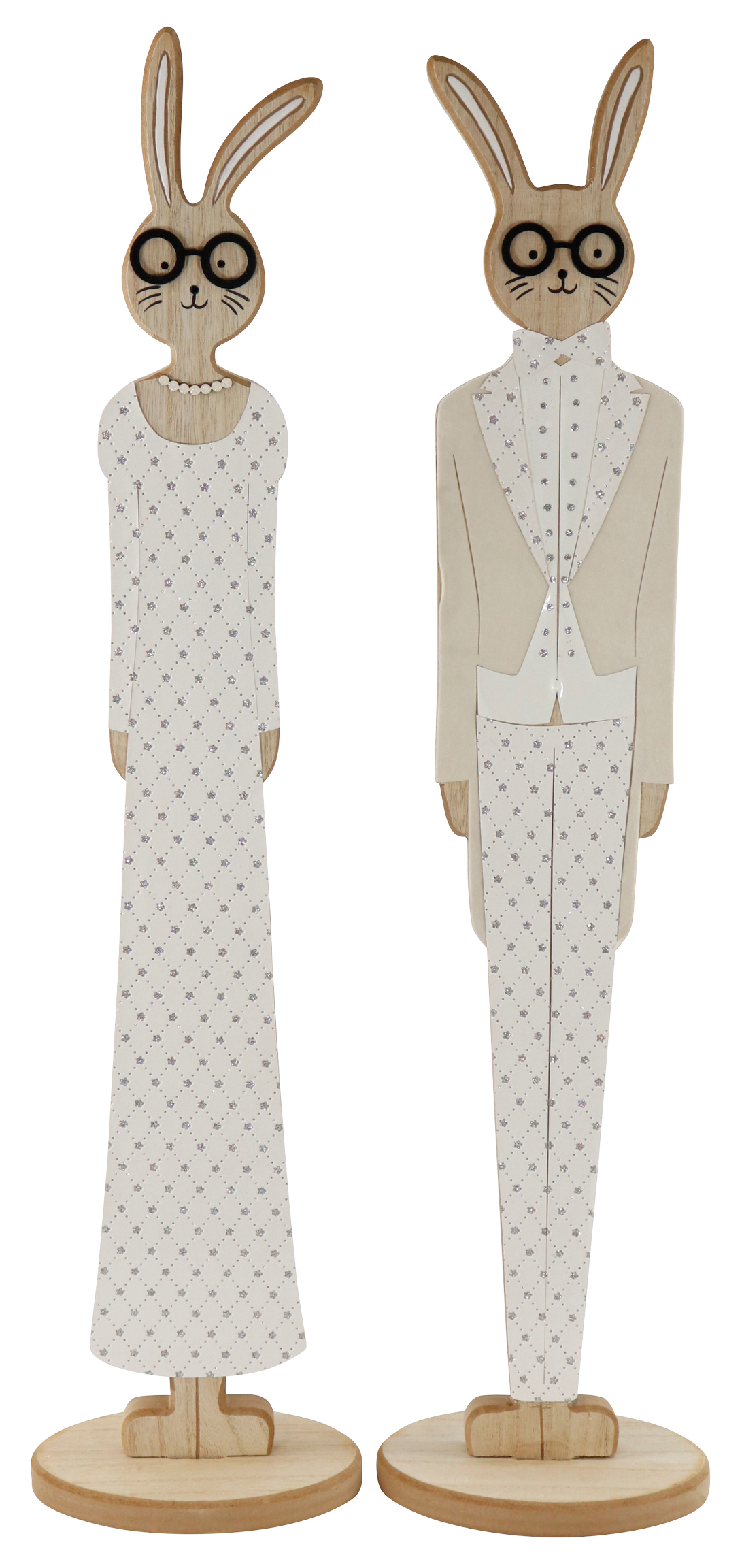 9816 RABBITCOUPLE ELEGANCE  S/2