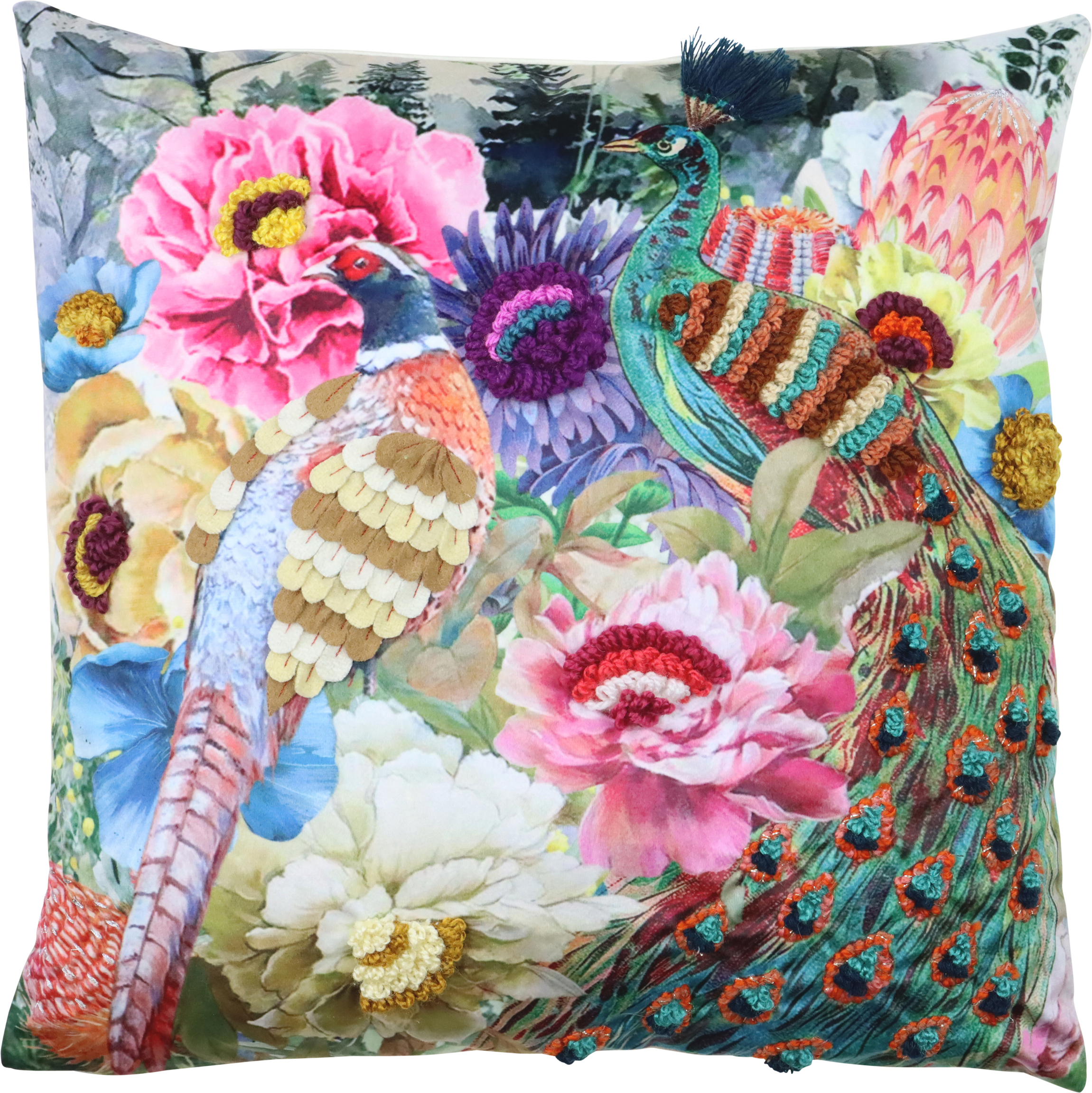 9944 HOUSSE COUS « PEACOCK » 45X45