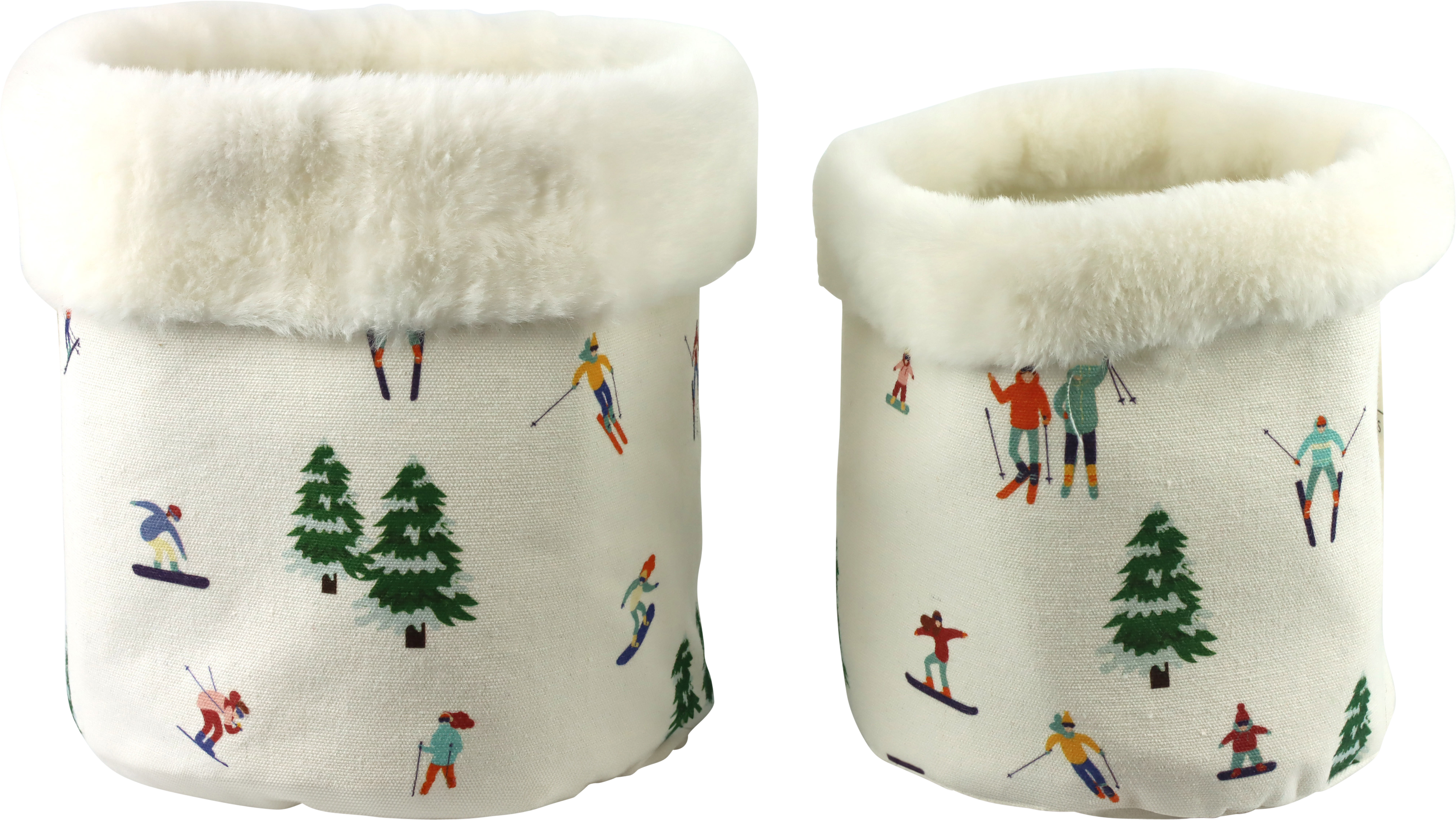 9951 CLOTH BASKET SNOWY ESCAPADES  S/2